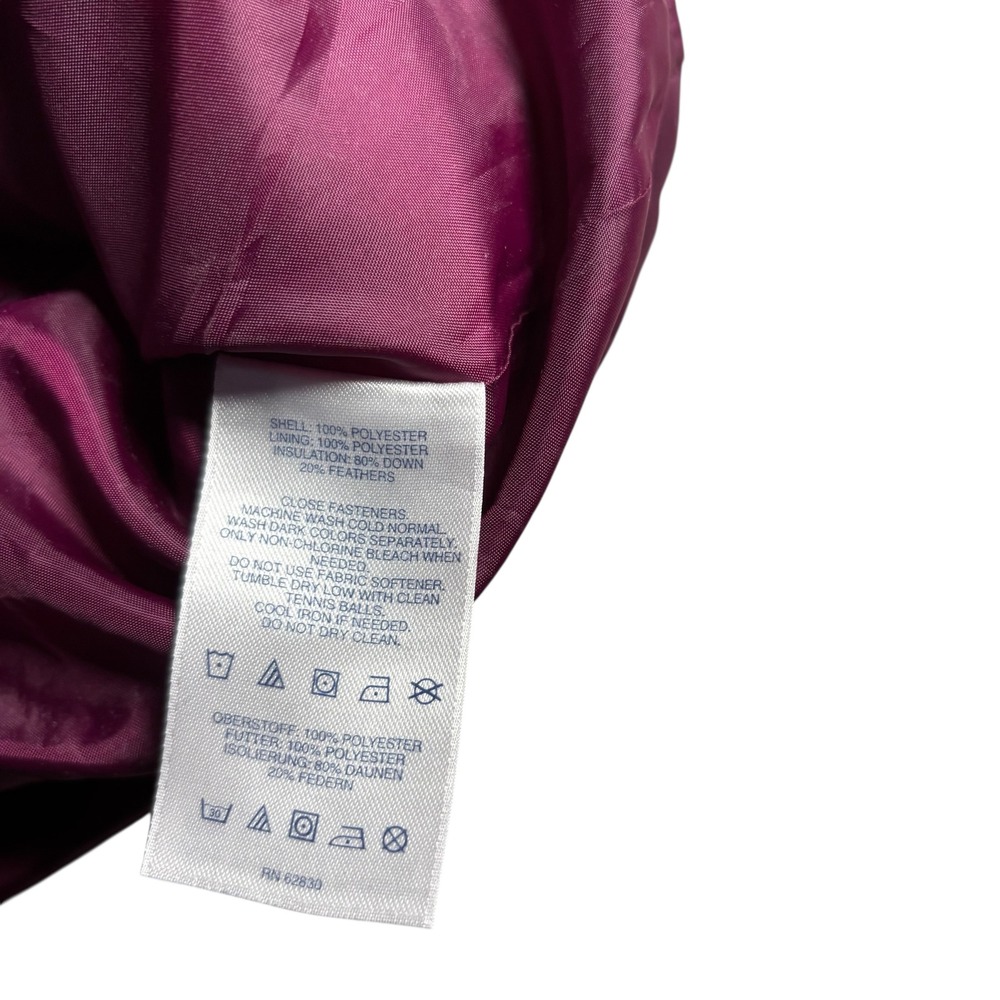 Lands End Womens L 14-16 Puffer Down Filled Vest Maroon Quilted Zip Up 443707 - Picture 7 of 9